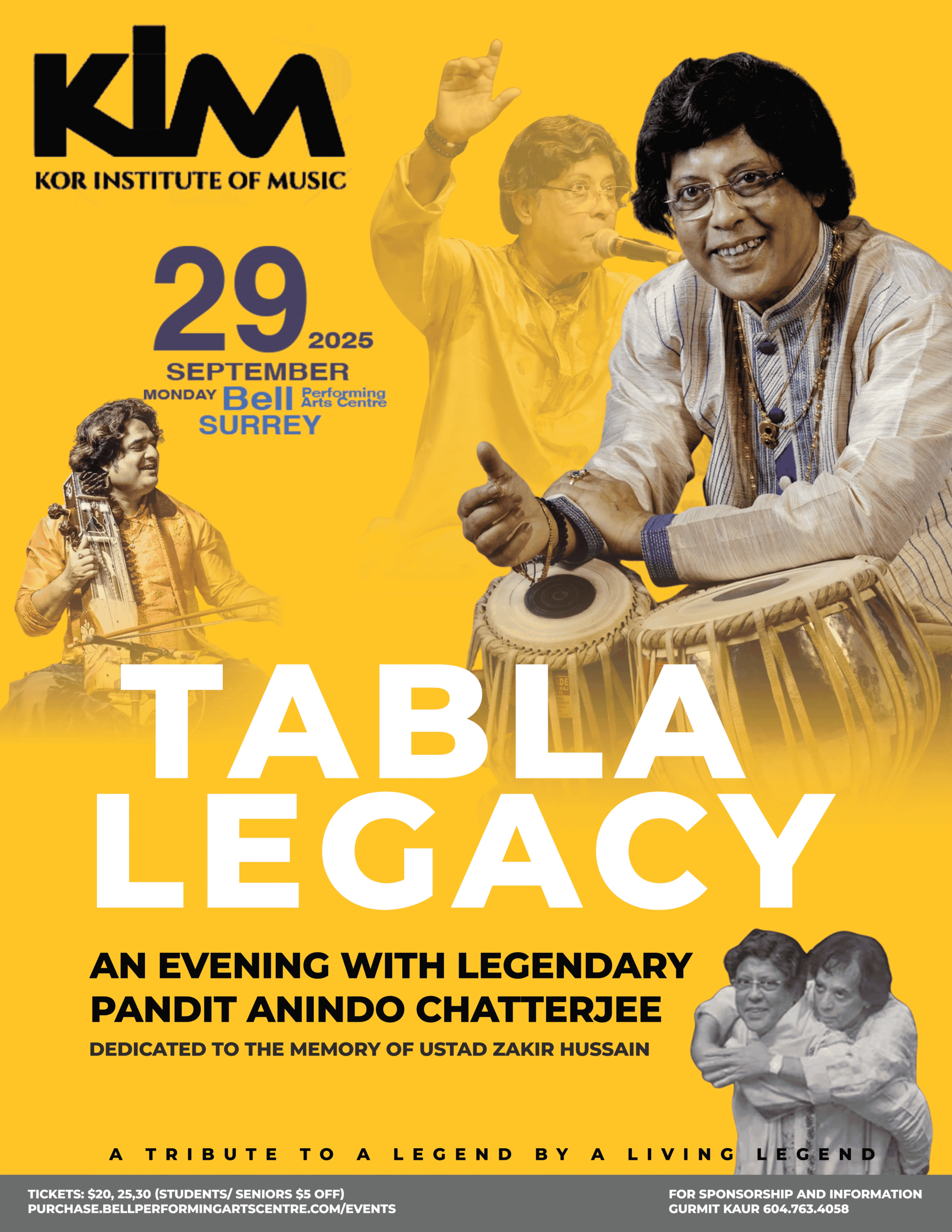 Portrait of Anindo Chatterjee — legendary tabla player and KOR Institute of Music teacher